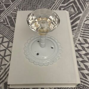 Urban Outfitters Crystal Candle Holder - Clear and White